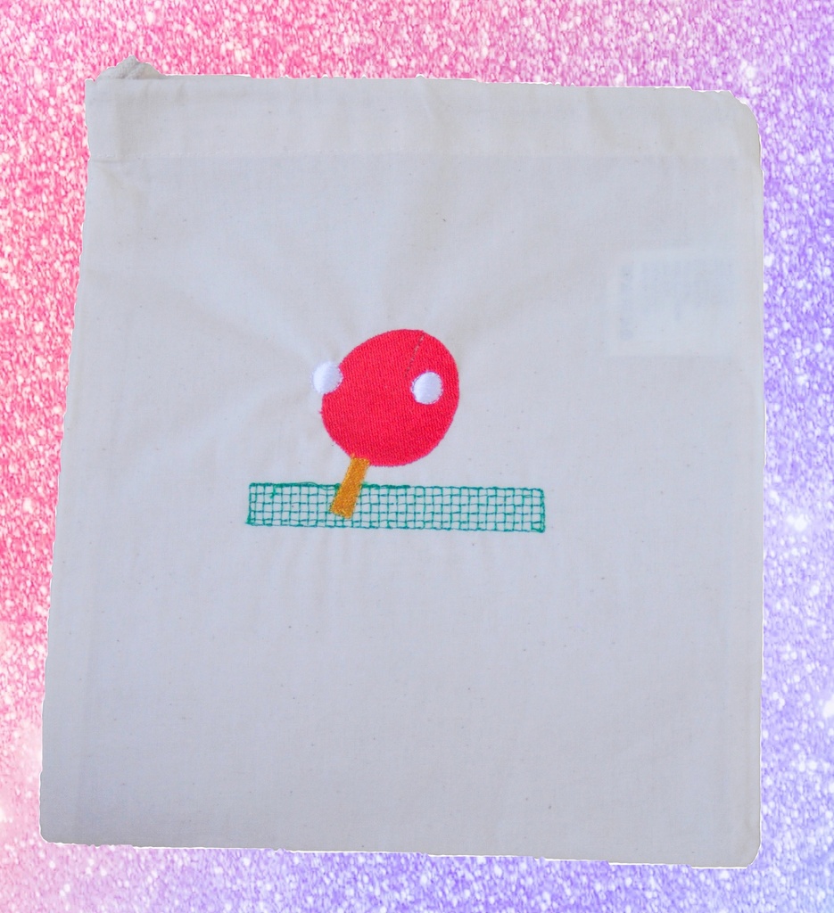 Petit sac brodé tennis de table