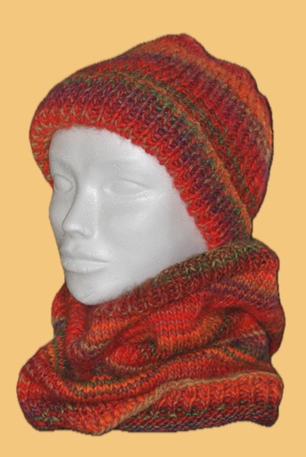 [E037] Ensemble bonnet écharpe