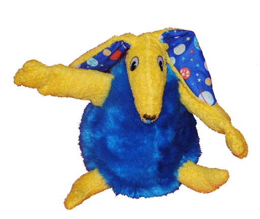 [D006] Chien bleu et jaune